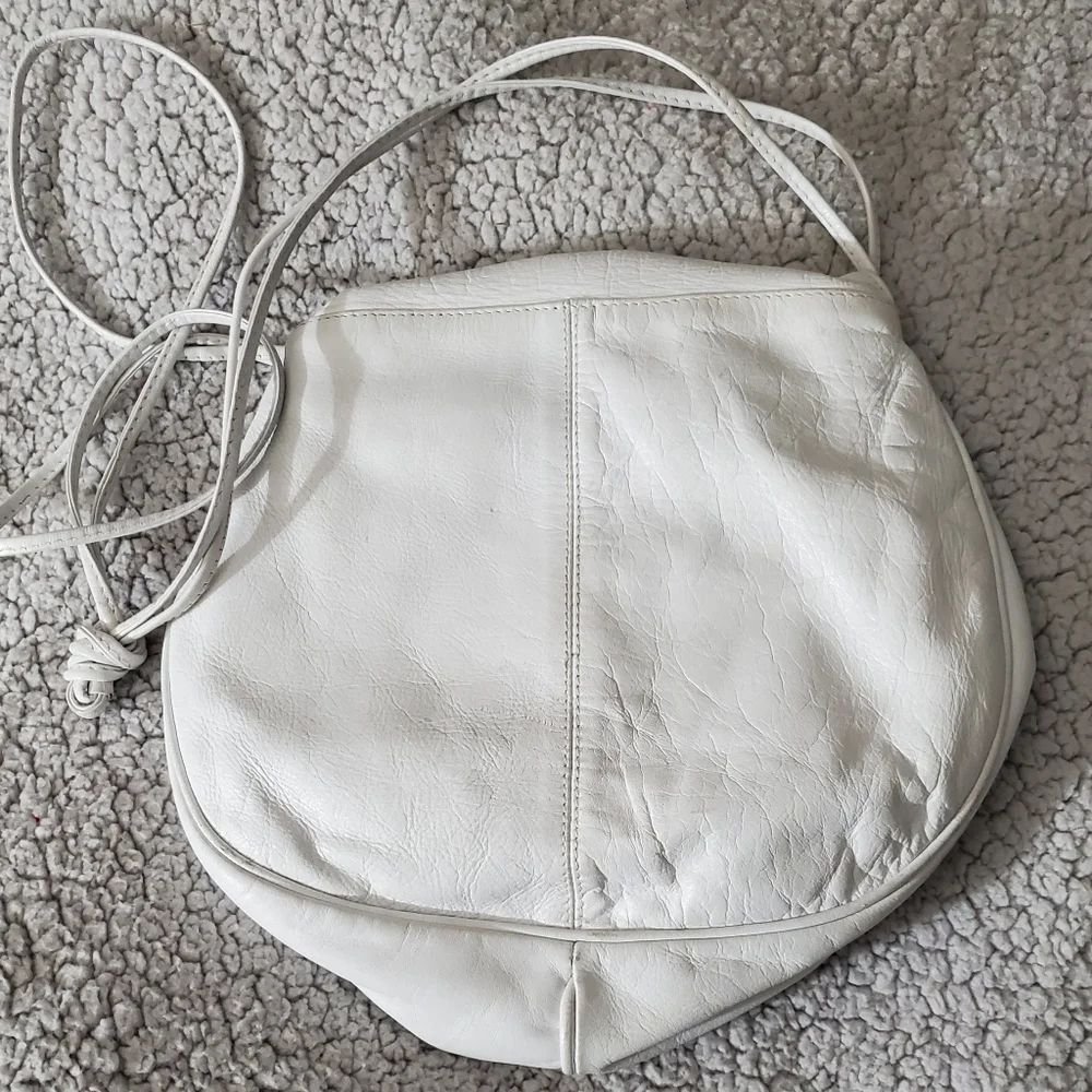 Vintage 50's Clemente leather white purse ruffle bow shoulder bag EXCELLENT COND - Picture 9 of 10